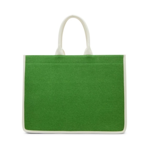 Betsey Johnson Kitsch Queen Of The Green Extra Large Canvas Tote Bag  NWT - Picture 4 of 6